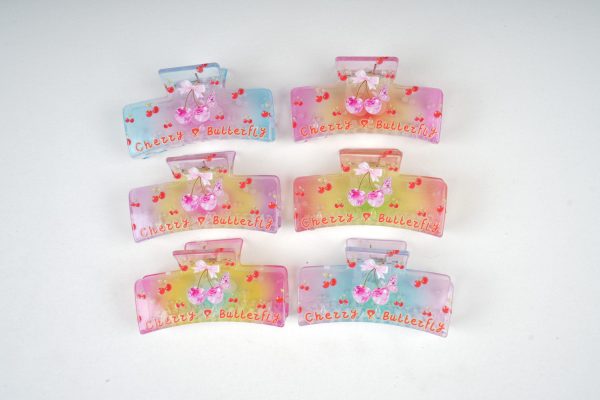 Cherry Butterfly Gradient Claw