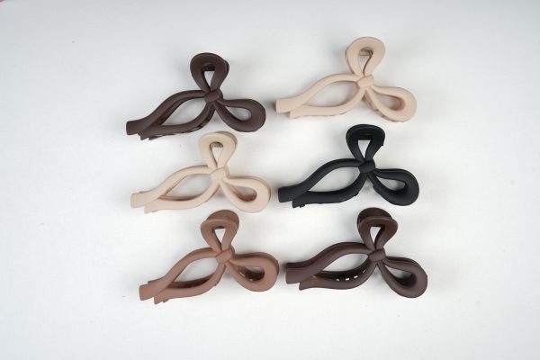 Matte Solid Bow Knot Large Hair Claw Clips