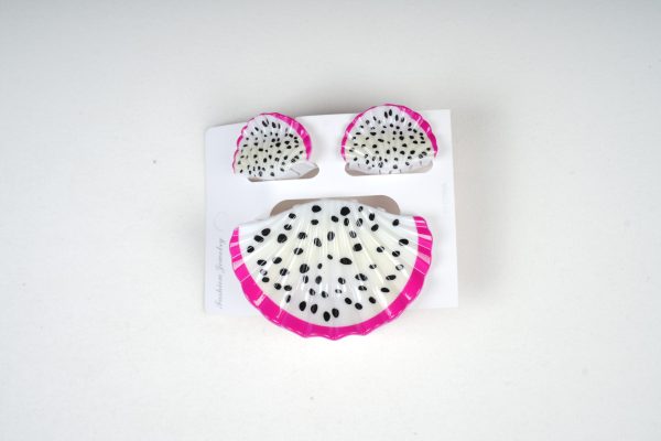 Vivid Fruit Design Hair Claw