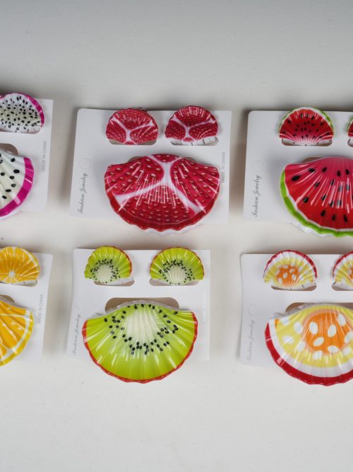 Vivid Fruit Design Hair Claw