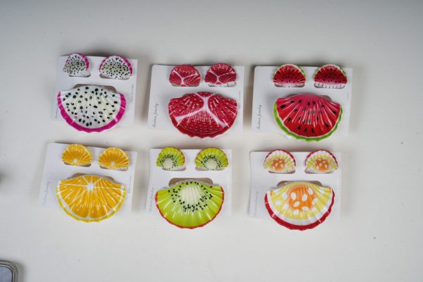 Vivid Fruit Design Hair Claw