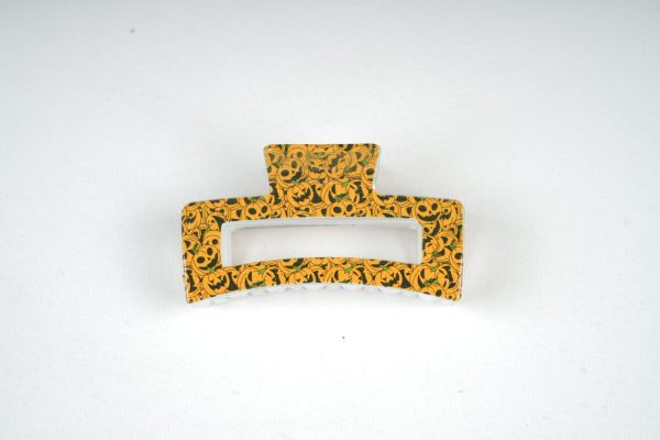 Pumpkin Print Rectangular Claw