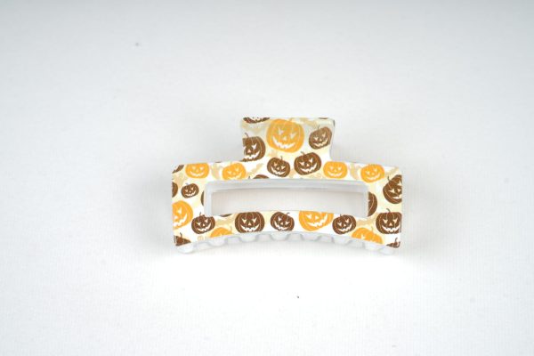 Pumpkin Print Rectangular Claw