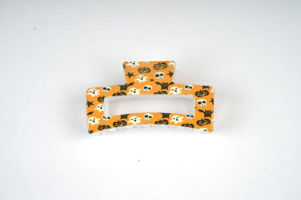 Pumpkin Print Rectangular Claw
