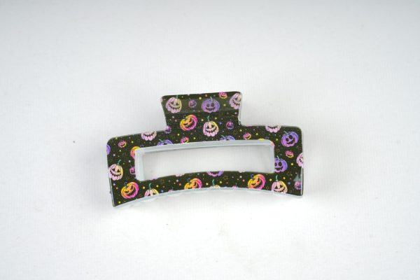 Pumpkin Print Rectangular Claw