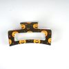 Neon Spooky Pumpkin Rectangle Hair Claws, Cute Halloween Resin Hair Accessories
