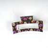 Neon Spooky Pumpkin Rectangle Hair Claws, Cute Halloween Resin Hair Accessories