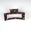 Neon Spooky Pumpkin Rectangle Hair Claws, Cute Halloween Resin Hair Accessories