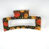 Neon Spooky Pumpkin Rectangle Hair Claws, Cute Halloween Resin Hair Accessories