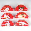 Fluffy Cloud Bright Red Christmas Hair Claws, Cute Resin Hair Accessories for Holiday Fits