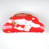 Fluffy Cloud Bright Red Christmas Hair Claws, Cute Resin Hair Accessories for Holiday Fits