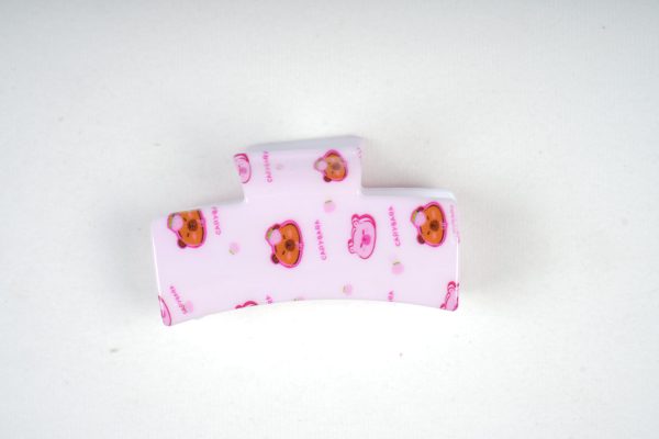 Cute Capybara Print Rectangle Hair Claw Set, Colorful Resin Hair Accessories for Women