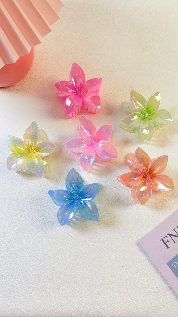 Iridescent Lily Flower Hair Claw