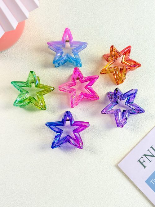 Hollow Shimmer Star Hair Claw
