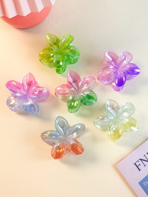 Y2K Prismatic Frangipani Claw