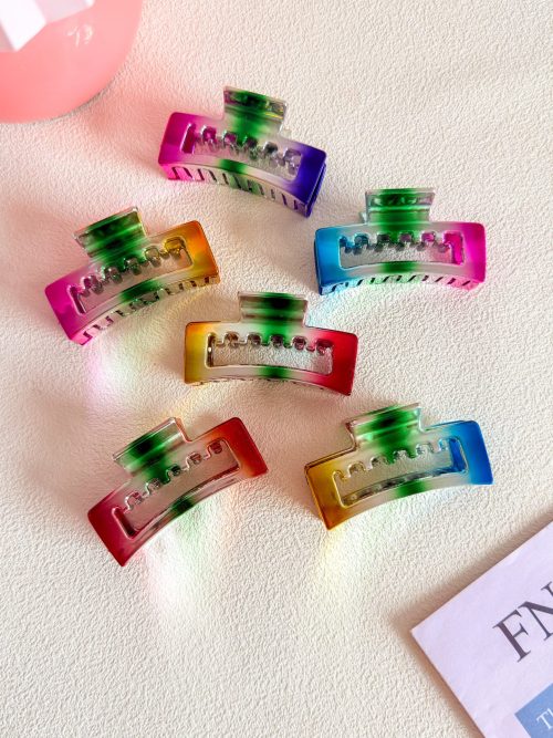 Bright Acrylic Square Hair Claw