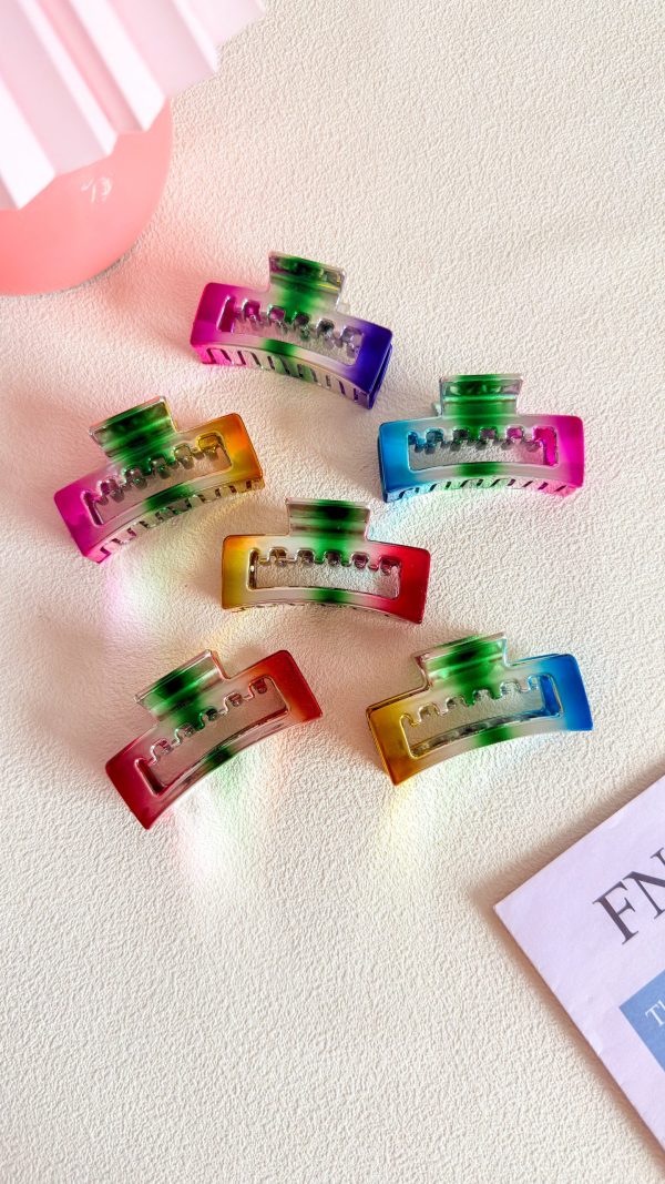 Bright Acrylic Square Hair Claw
