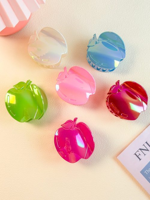 Glossy Y2K Peach Hair Claw