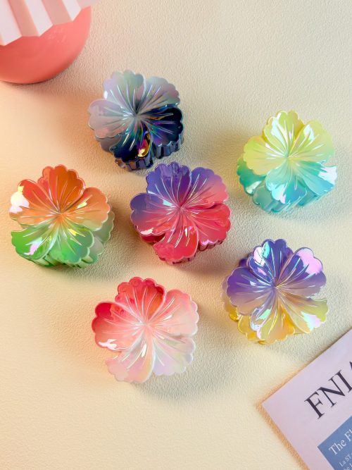Y2K Shiny Floral Hair Claw
