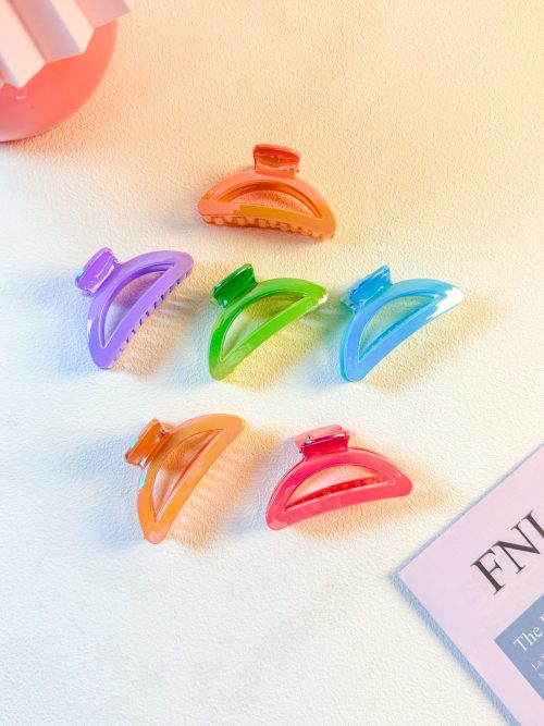 Glossy Acrylic Moon Hair Claw