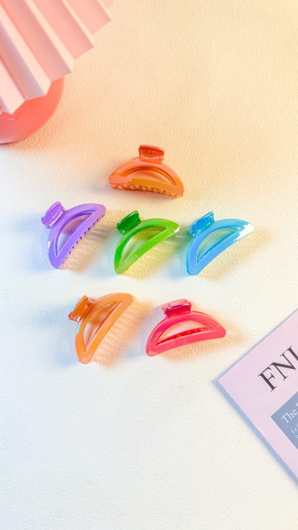 Glossy Acrylic Moon Hair Claw