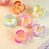 Rainbow Acrylic Floral Claw