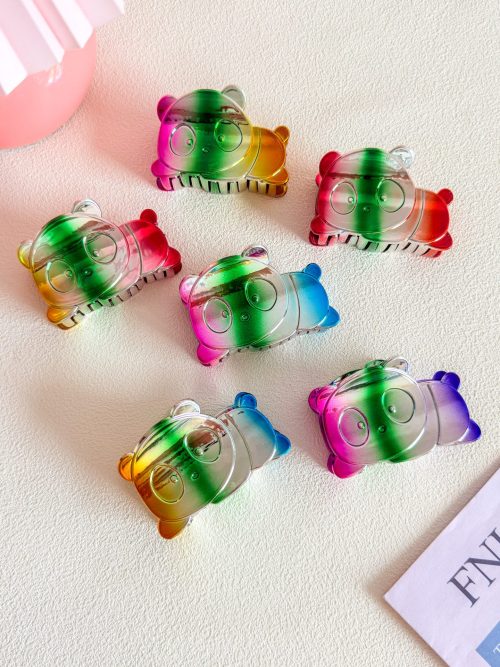 Colorful Acrylic Panda Hair Claw