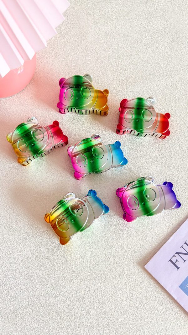 Colorful Acrylic Panda Hair Claw