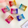 Neon Gradient Square Hollow Hair Claw