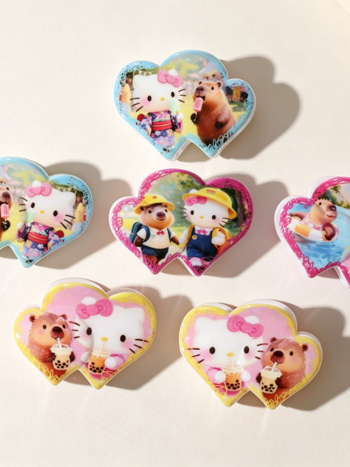 Lace Heart Kitty & Capybara Hair Claws