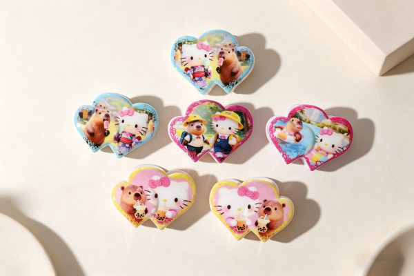 Lace Heart Kitty & Capybara Hair Claws