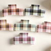 Retro Plaid Large Hair Claw Clips
