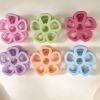 Matte Hollow Flower Solid Color Hair Claws
