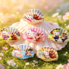 Cartoon Ocean Shell Hair Claw Clips