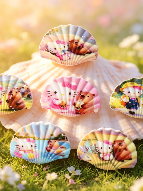 Cartoon Ocean Shell Hair Claw Clips
