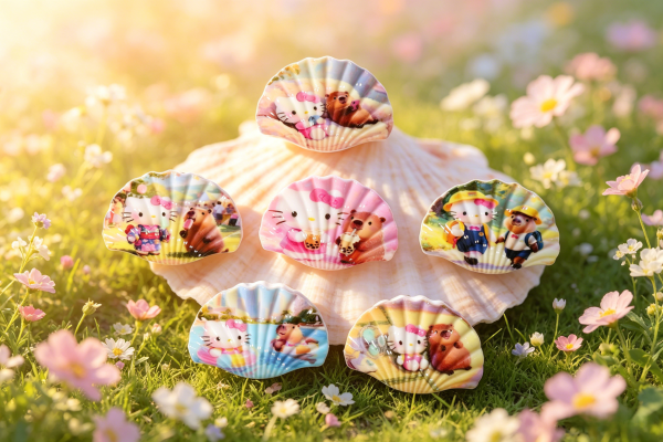 Cartoon Ocean Shell Hair Claw Clips