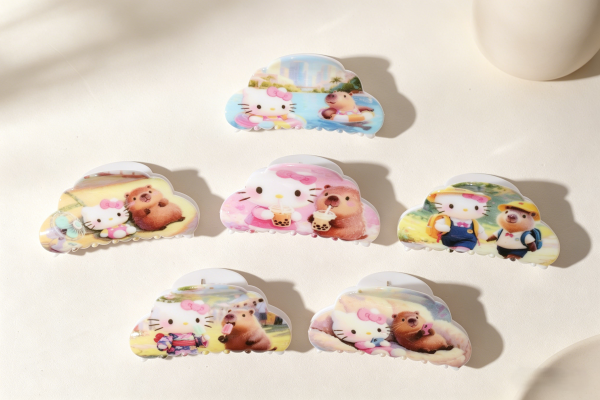 Cloud Shape Cute Kitty & Capybara Hair Claws