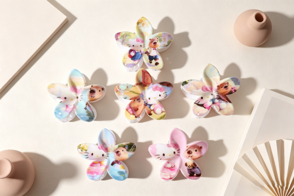 Flower Shaped Kitty & Capybara Cute Hair Claws