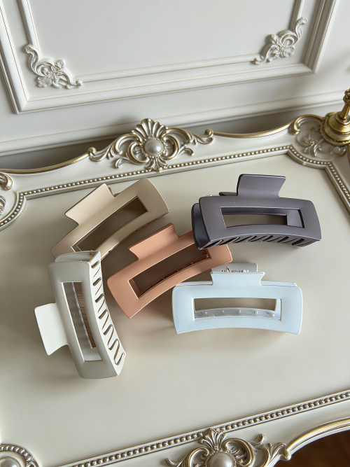 Neutral Color Square Women's Hair Clip