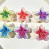 Gradient Plumeria Floral Hair Claw Clips