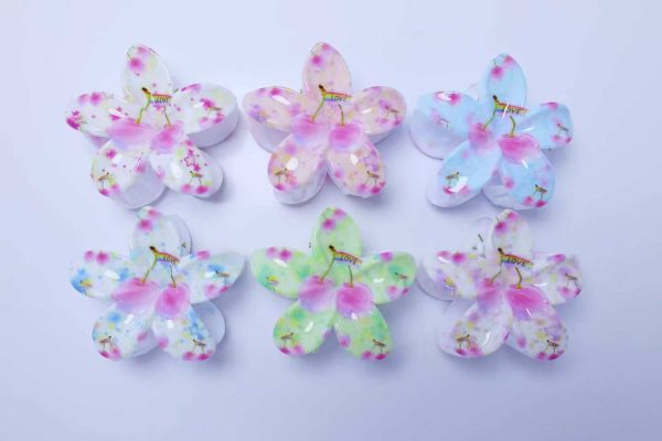Dreamy Pastel Love Print Flower Hair Claws