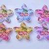 Rainbow Tie-Dye Cherry Flower Hair Claws