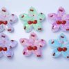 Pastel Bow Cherry Flower Hair Claws