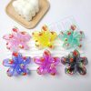 Transparent Strawberry Flower Hair Claw Clips