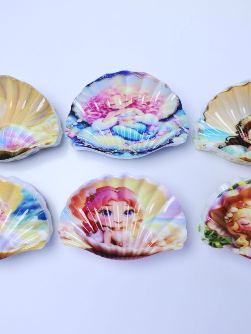 Seashell Cute Mermaid Print Hair Claws