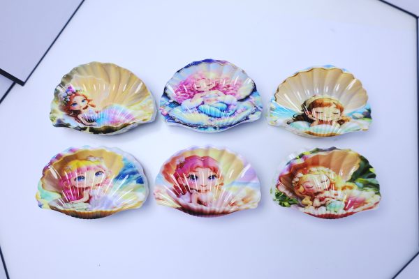 Seashell Cute Mermaid Print Hair Claws