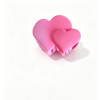 Gradient Frosted Double Heart Hair Clip