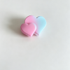Gradient Frosted Double Heart Hair Clip