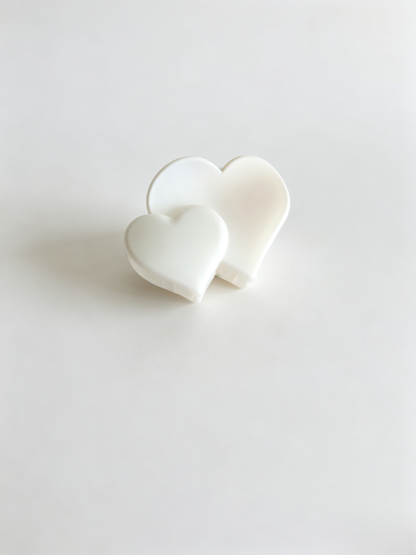Gradient Frosted Double Heart Hair Clip