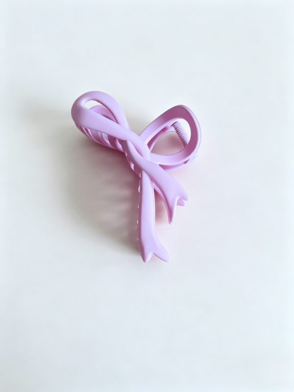 Morandi-colored bow hair clip